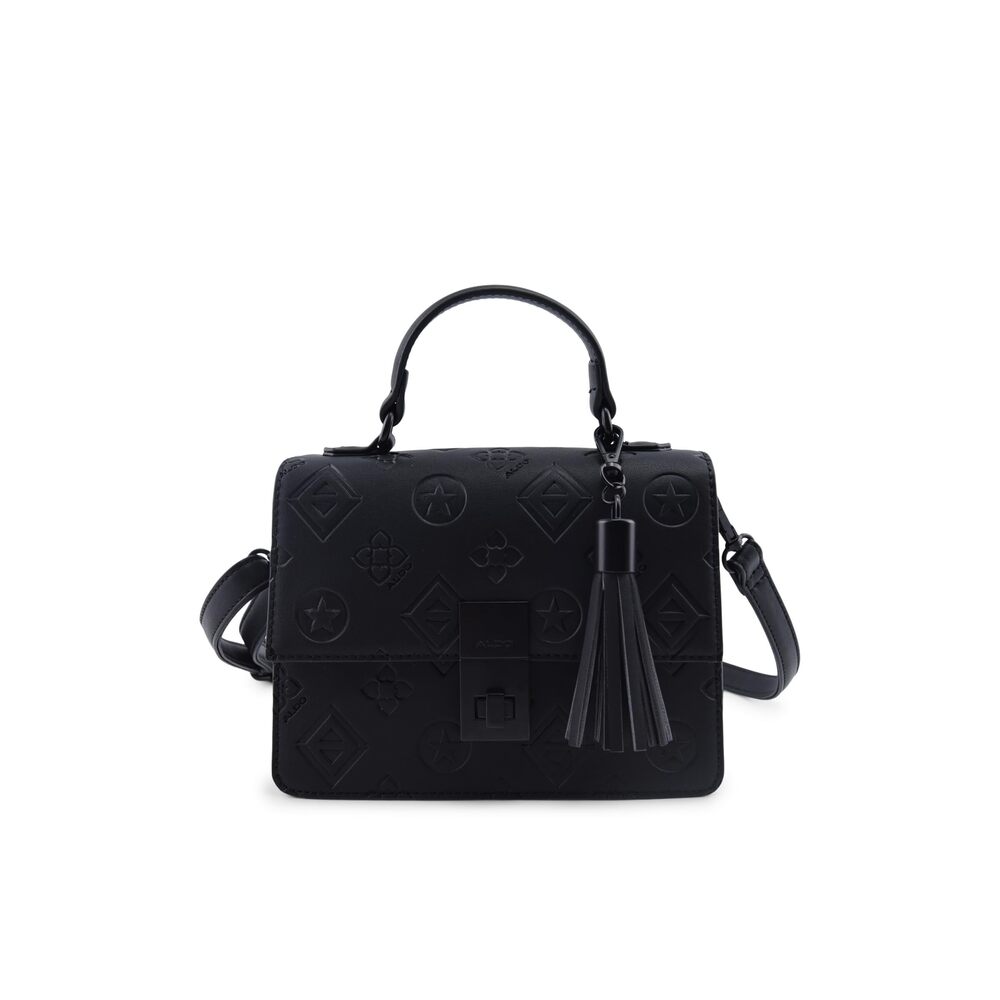 2497 Bovan Top Handle Bag, Open Black